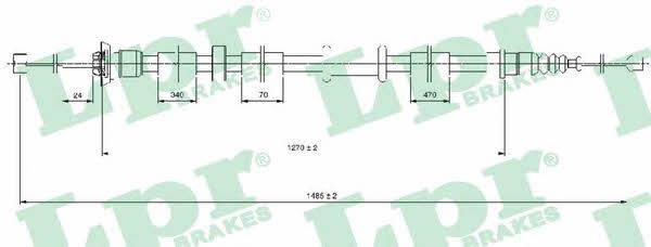 LPR C0520B Parking brake cable left C0520B: Buy near me in Poland at 2407.PL - Good price!