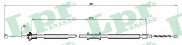 LPR C0521B Cable Pull, parking brake C0521B: Buy near me at 2407.PL in Poland at an Affordable price!