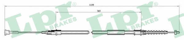 LPR C0551B Parking brake cable, right C0551B: Buy near me in Poland at 2407.PL - Good price!