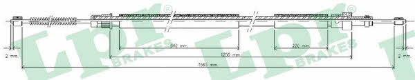 LPR C0617B Parking brake cable, right C0617B: Buy near me in Poland at 2407.PL - Good price!