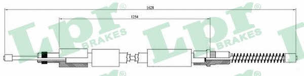 LPR C0619B Parking brake cable, right C0619B: Buy near me in Poland at 2407.PL - Good price!