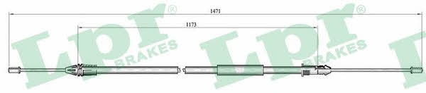 LPR C1001B Parking brake cable, right C1001B: Buy near me in Poland at 2407.PL - Good price!