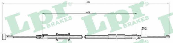 LPR C1008B Cable Pull, parking brake C1008B: Buy near me in Poland at 2407.PL - Good price!