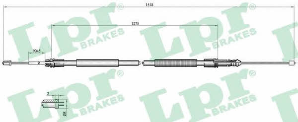 LPR C1041B Cable Pull, parking brake C1041B: Buy near me in Poland at 2407.PL - Good price!