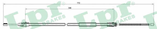 LPR C0639B Parking brake cable, right C0639B: Buy near me in Poland at 2407.PL - Good price!