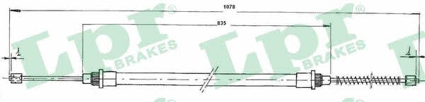 LPR C0663B Parking brake cable left C0663B: Buy near me at 2407.PL in Poland at an Affordable price!