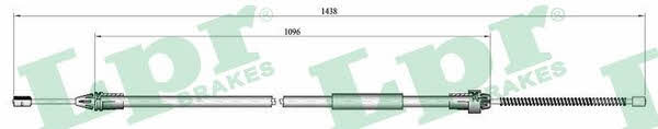 LPR C0684B Parking brake cable, right C0684B: Buy near me in Poland at 2407.PL - Good price!