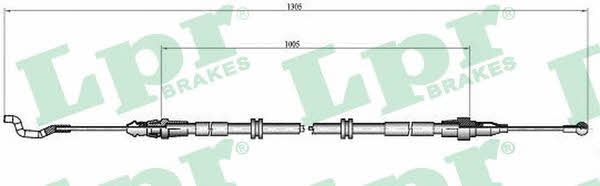 LPR C0969B Cable Pull, parking brake C0969B: Buy near me in Poland at 2407.PL - Good price!