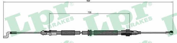 LPR C0973B Cable Pull, parking brake C0973B: Buy near me in Poland at 2407.PL - Good price!