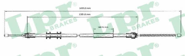LPR C0700B Parking brake cable left C0700B: Buy near me in Poland at 2407.PL - Good price!
