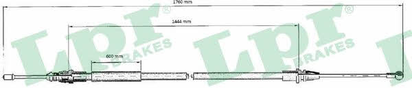 LPR C0707B Cable Pull, parking brake C0707B: Buy near me in Poland at 2407.PL - Good price!