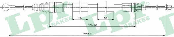 LPR C0733B Parking brake cable left C0733B: Buy near me in Poland at 2407.PL - Good price!