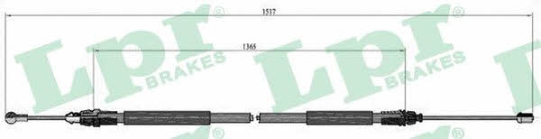 LPR C0748B Parking brake cable left C0748B: Buy near me in Poland at 2407.PL - Good price!