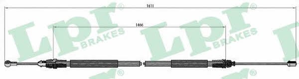 LPR C0749B Parking brake cable left C0749B: Buy near me in Poland at 2407.PL - Good price!