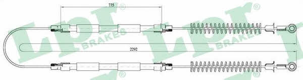 LPR C0773B Cable Pull, parking brake C0773B: Buy near me in Poland at 2407.PL - Good price!