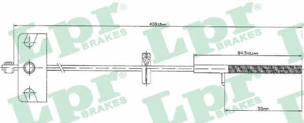 LPR C0840B Cable Pull, parking brake C0840B: Buy near me at 2407.PL in Poland at an Affordable price!