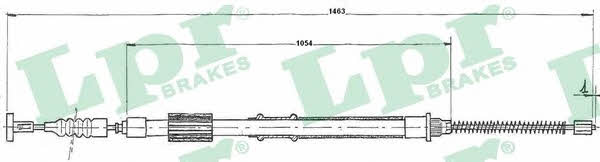 LPR C0845B Parking brake cable left C0845B: Buy near me at 2407.PL in Poland at an Affordable price!