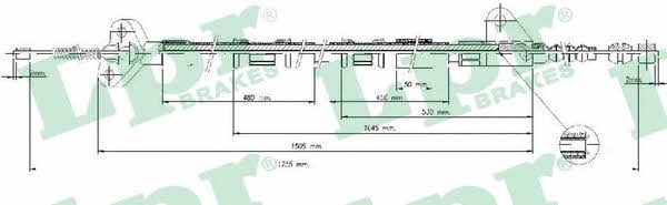 LPR C0847B Трос стояночного тормоза, правый C0847B: Отличная цена - Купить в Польше на 2407.PL!