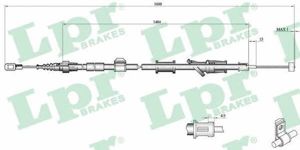 LPR C0921B Cable Pull, parking brake C0921B: Buy near me in Poland at 2407.PL - Good price!