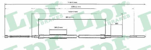 LPR C0955B Cable Pull, parking brake C0955B: Buy near me in Poland at 2407.PL - Good price!