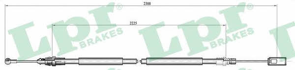 LPR C0213B Parking brake cable, right C0213B: Buy near me in Poland at 2407.PL - Good price!