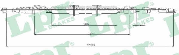 LPR C0258B Трос стояночного тормоза C0258B: Отличная цена - Купить в Польше на 2407.PL!