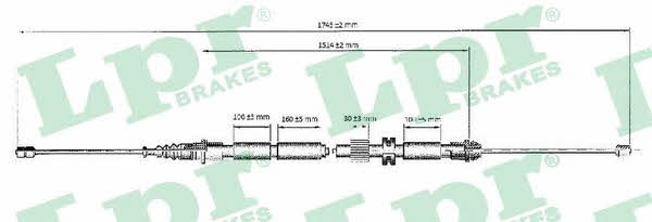 LPR C0263B Cable Pull, parking brake C0263B: Buy near me in Poland at 2407.PL - Good price!