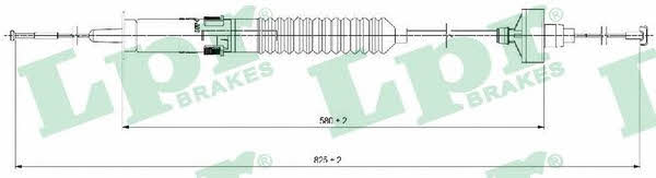 LPR C0266C Clutch cable C0266C: Buy near me in Poland at 2407.PL - Good price!