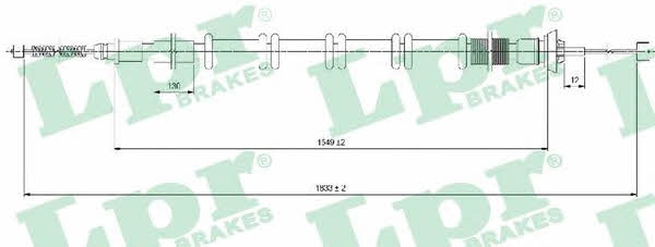 LPR C1689B Cable Pull, parking brake C1689B: Buy near me in Poland at 2407.PL - Good price!