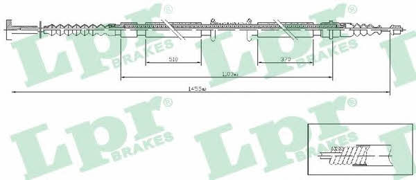 LPR C1238B Parking brake cable, right C1238B: Buy near me in Poland at 2407.PL - Good price!