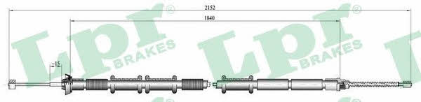LPR C1320B Parking brake cable, right C1320B: Buy near me in Poland at 2407.PL - Good price!