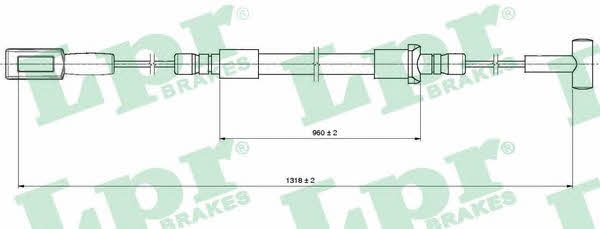 LPR C1316B Cable Pull, parking brake C1316B: Buy near me in Poland at 2407.PL - Good price!
