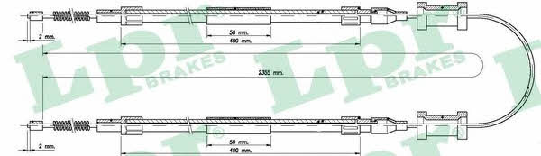 LPR C1483B Cable Pull, parking brake C1483B: Buy near me in Poland at 2407.PL - Good price!