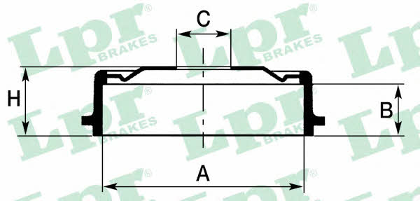 LPR 7D0560R Rear brake drum 7D0560R: Buy near me in Poland at 2407.PL - Good price!