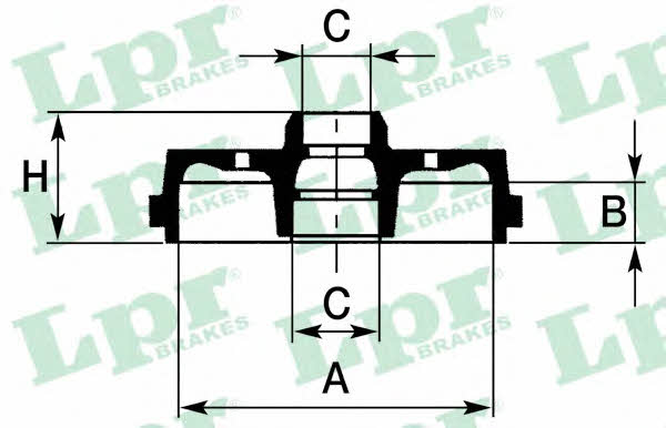 LPR 7D0099 Rear brake drum 7D0099: Buy near me in Poland at 2407.PL - Good price!