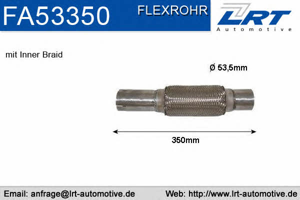 LRT Fleck FA53350 Corrugated pipe FA53350: Buy near me at 2407.PL in Poland at an Affordable price!