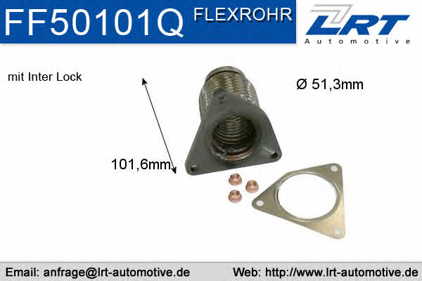 LRT Fleck FF50101Q Exhaust pipe, repair FF50101Q: Buy near me in Poland at 2407.PL - Good price!