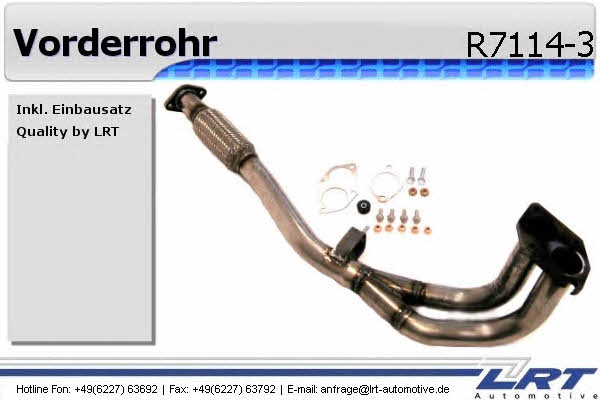 LRT Fleck R7114-3 Exhaust pipe R71143: Buy near me in Poland at 2407.PL - Good price!