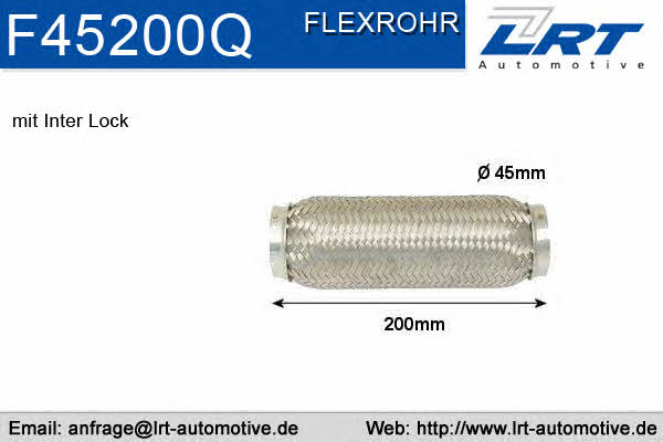 LRT Fleck F45200Q Corrugated pipe F45200Q: Buy near me in Poland at 2407.PL - Good price!