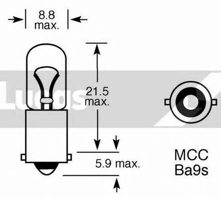 Lucas Electrical LLB233 Лампа накаливания T4W 12V 4W LLB233: Отличная цена - Купить в Польше на 2407.PL!