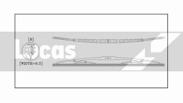 Lucas Electrical LLWCB19C Frame wiper blade 480 mm (19") LLWCB19C: Buy near me in Poland at 2407.PL - Good price!