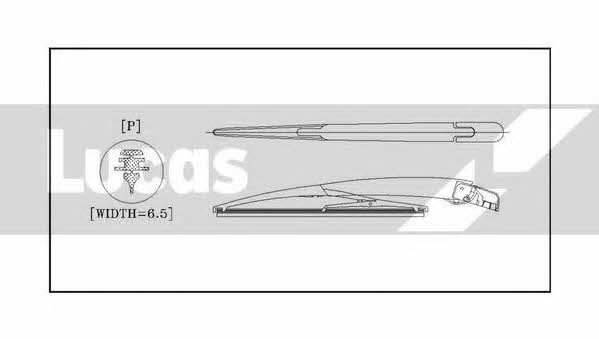 Lucas Electrical LLWCR12D Rear wiper blade 310 mm (12") LLWCR12D: Buy near me in Poland at 2407.PL - Good price!
