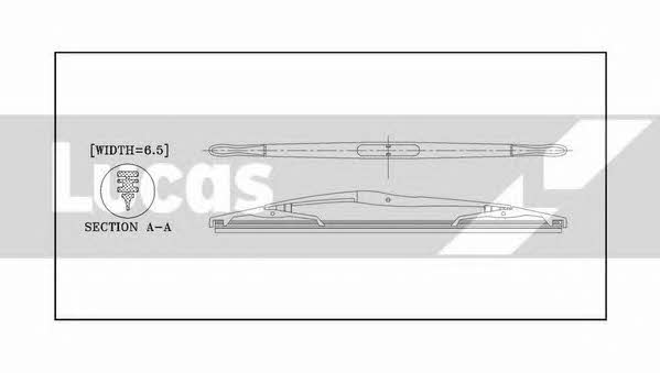 Lucas Electrical LLWCR13A Rear wiper blade 330 mm (13") LLWCR13A: Buy near me in Poland at 2407.PL - Good price!