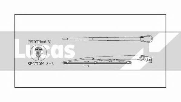 Lucas Electrical LLWCR13B Frame wiper blade 330 mm (13") LLWCR13B: Buy near me in Poland at 2407.PL - Good price!