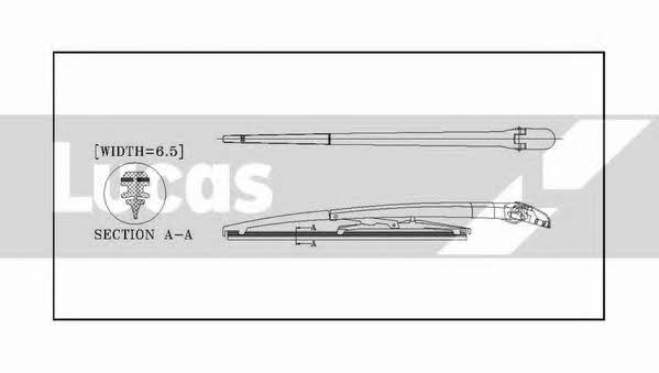 Lucas Electrical LLWCR13C Rear wiper blade 330 mm (13") LLWCR13C: Buy near me in Poland at 2407.PL - Good price!
