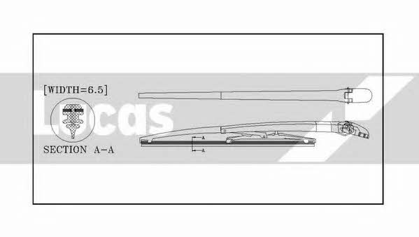 Lucas Electrical LLWCR14E Frame wiper blade 350 mm (14") LLWCR14E: Buy near me in Poland at 2407.PL - Good price!