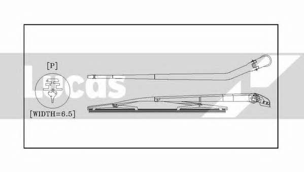 Lucas Electrical LLWCR16D Rear wiper blade 400 mm (16") LLWCR16D: Buy near me in Poland at 2407.PL - Good price!