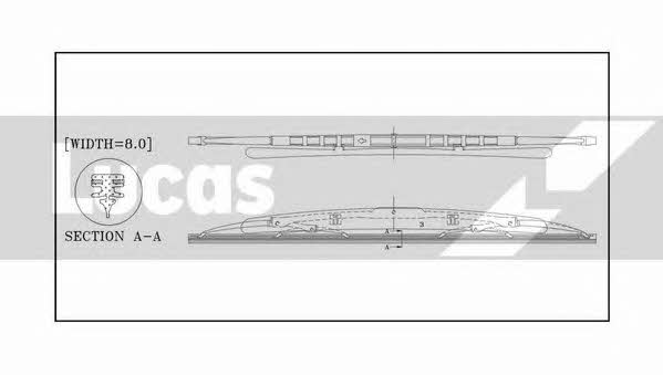 Lucas Electrical LLWCS16 Wiper blade 400 mm (16") LLWCS16: Buy near me in Poland at 2407.PL - Good price!
