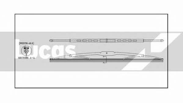 Lucas Electrical LLWHDH20 Frame wiper blade 500 mm (20") LLWHDH20: Buy near me in Poland at 2407.PL - Good price!