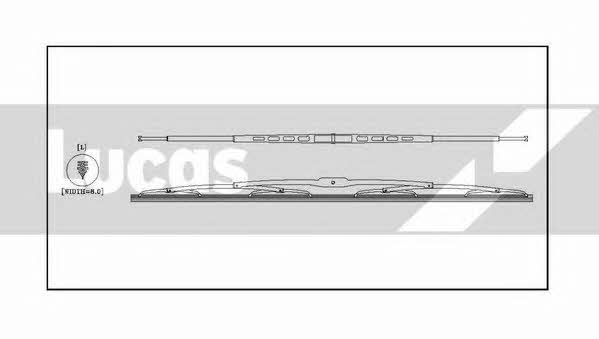 Lucas Electrical LLWHDH22 Frame wiper blade 550 mm (22") LLWHDH22: Buy near me in Poland at 2407.PL - Good price!